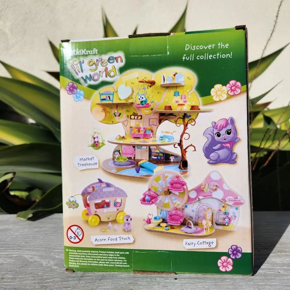 NEW KidKraft Squirrel Wooden Food Truck Doll Figure Bakery Montessori Playset Ec